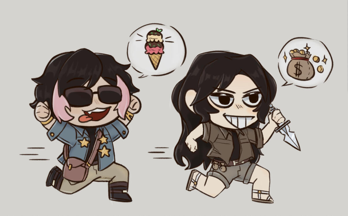 Chibi màu đơn giản 120k/1 nhân vật